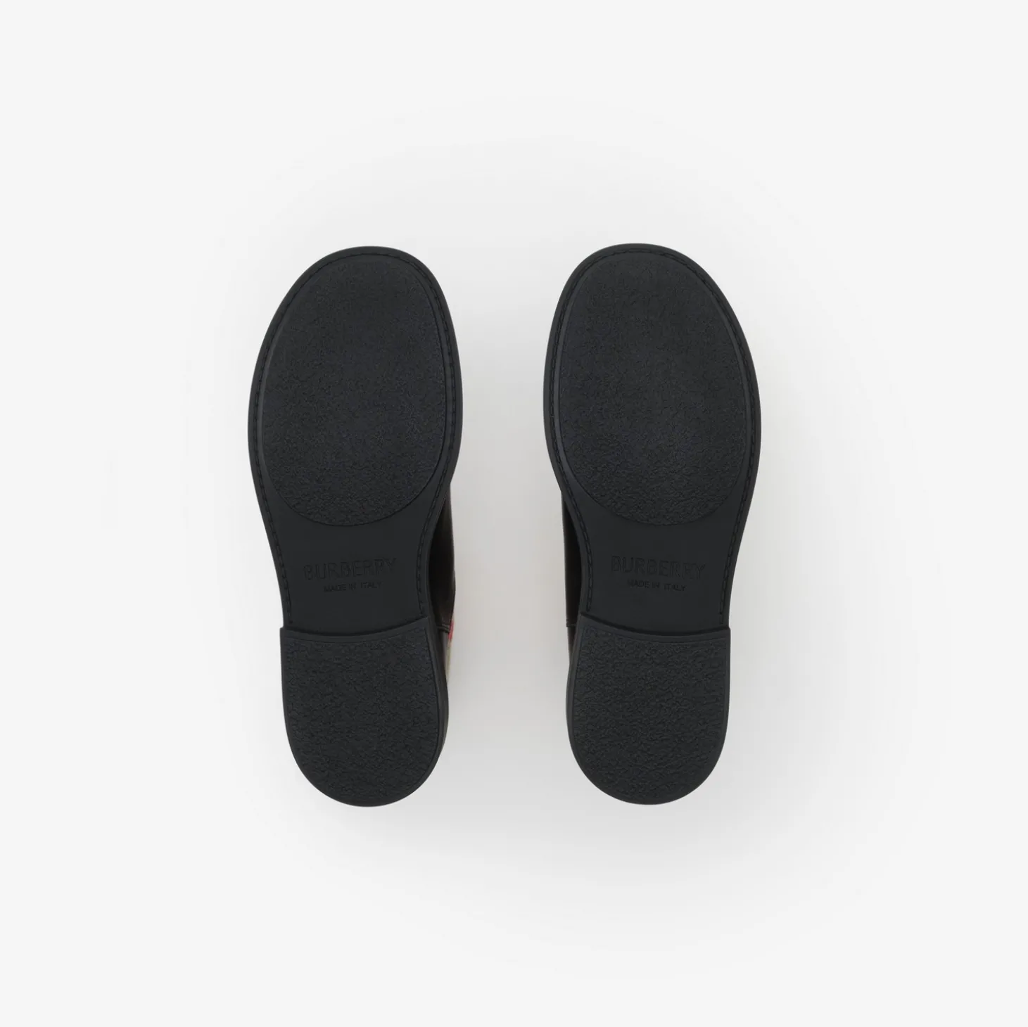 Check Panel Leather Boots
