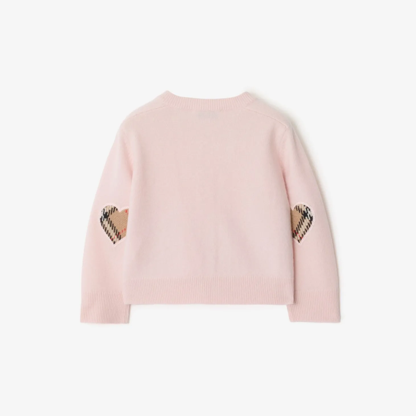 Check Patch Wool Cashmere Cardigan