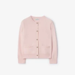 Check Patch Wool Cashmere Cardigan