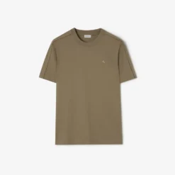 Check Piping Cotton T-shirt