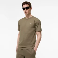 Check Piping Cotton T-shirt