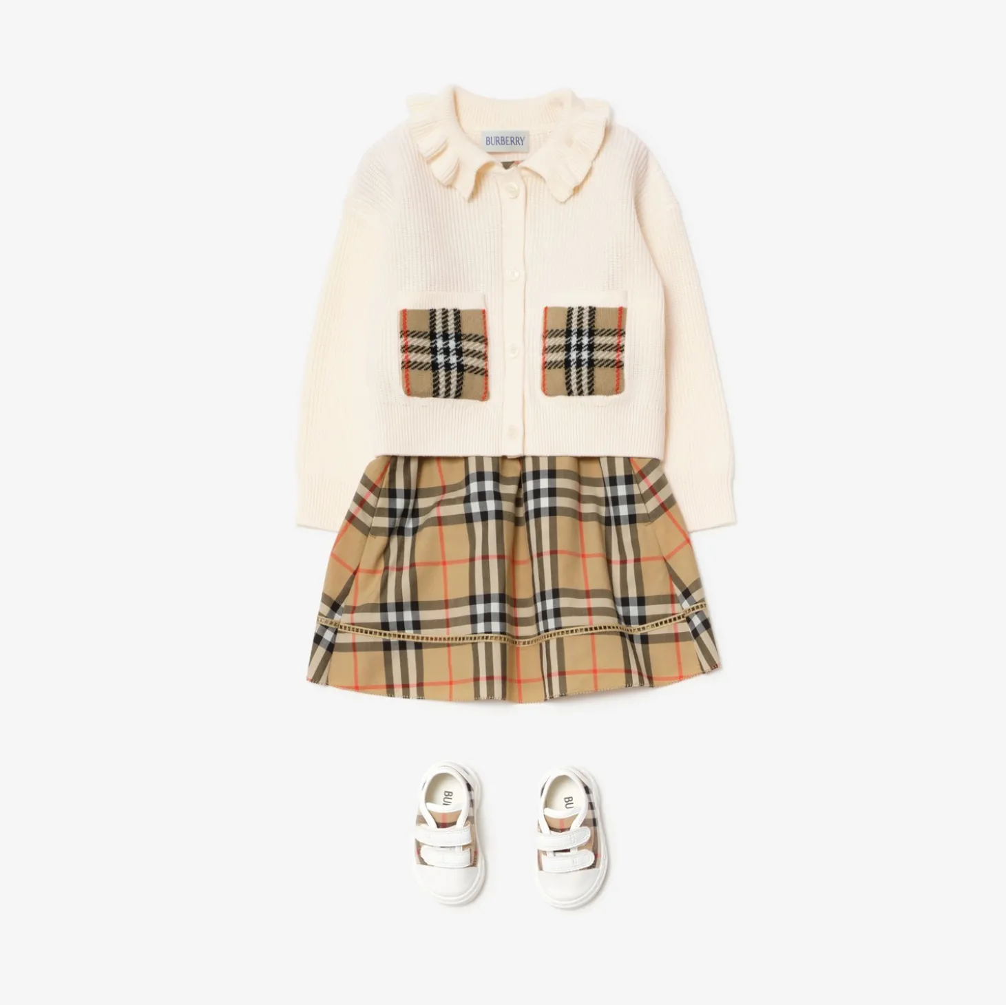 Check Pocket Cotton Wool Cardigan
