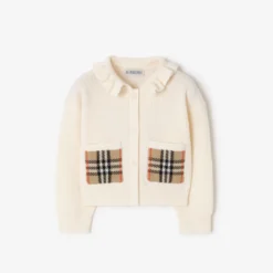Check Pocket Cotton Wool Cardigan