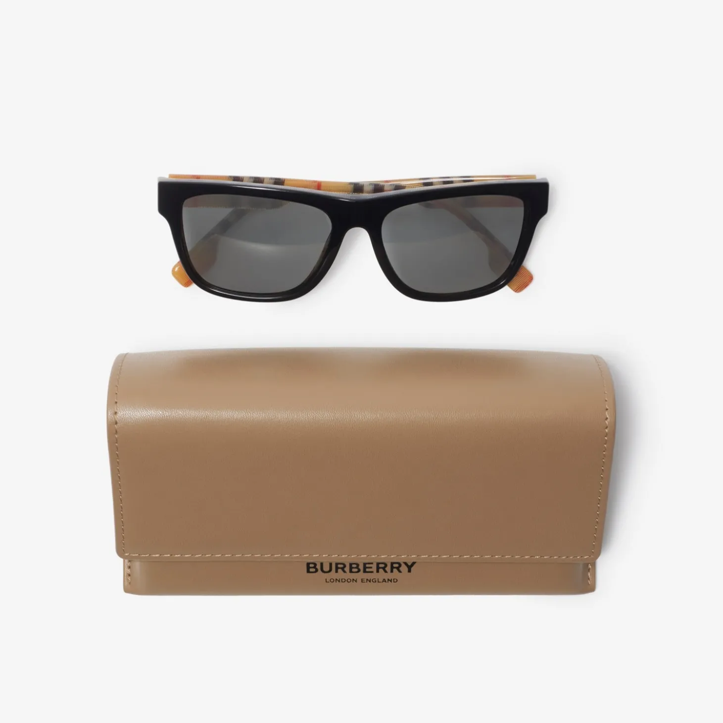 Check Rectangular Sunglasses