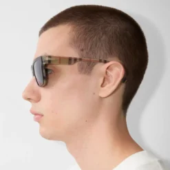 Check Rectangular Sunglasses