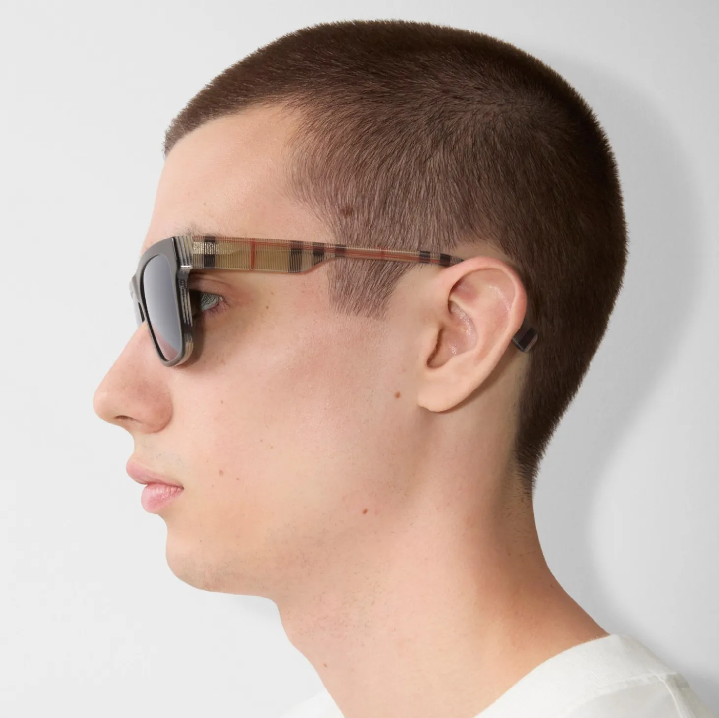 Check Rectangular Sunglasses