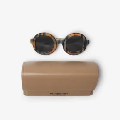 Check Round Sunglasses