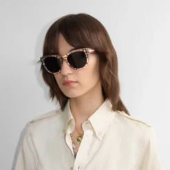 Check Round Sunglasses