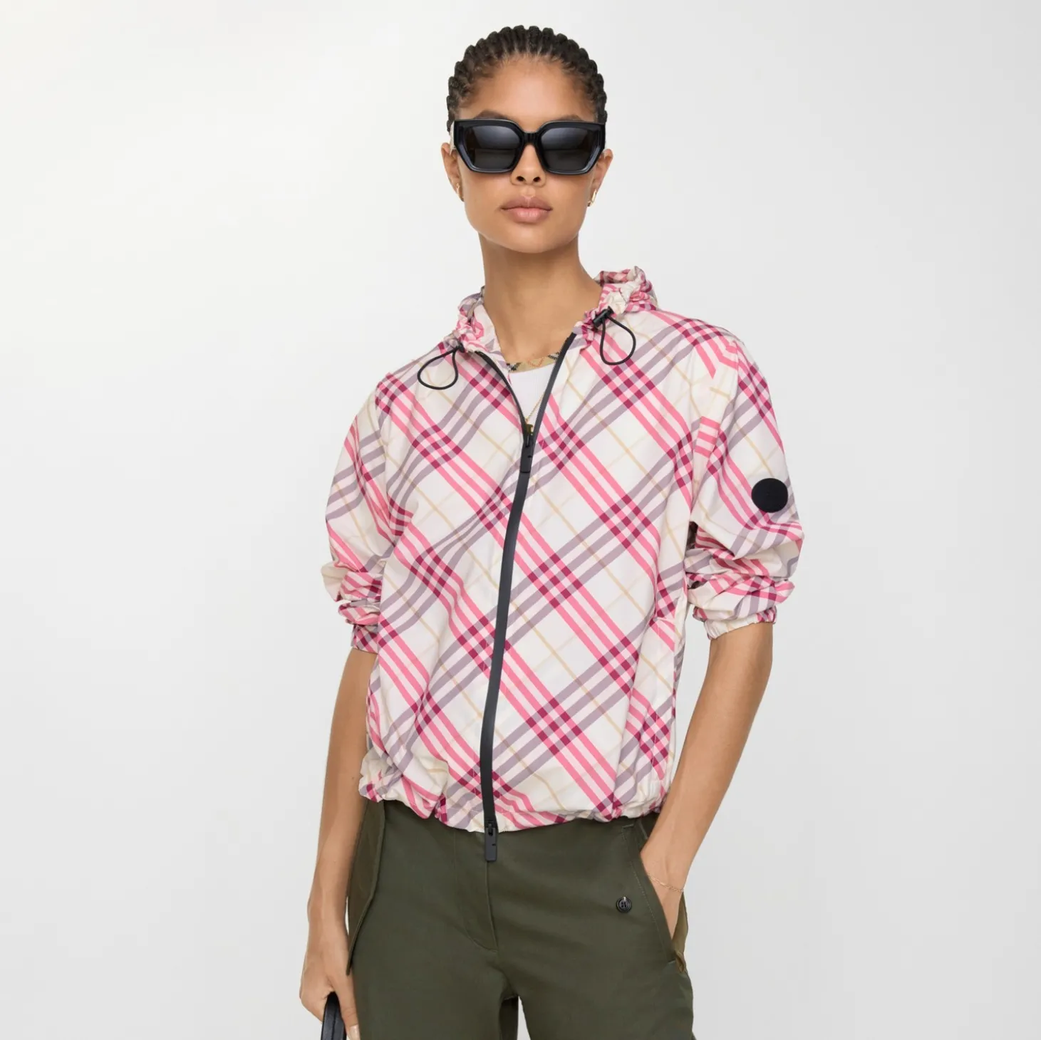 Check Salcombe Hooded Jacket