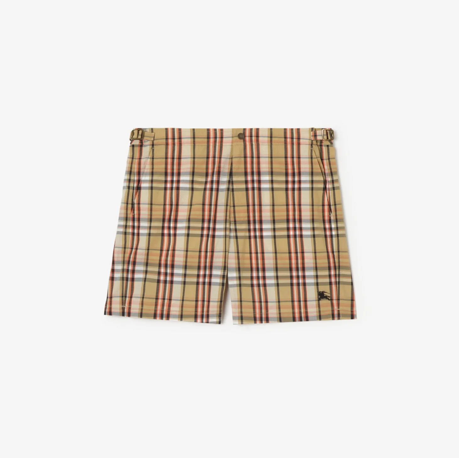 Check Seersucker Swim Shorts