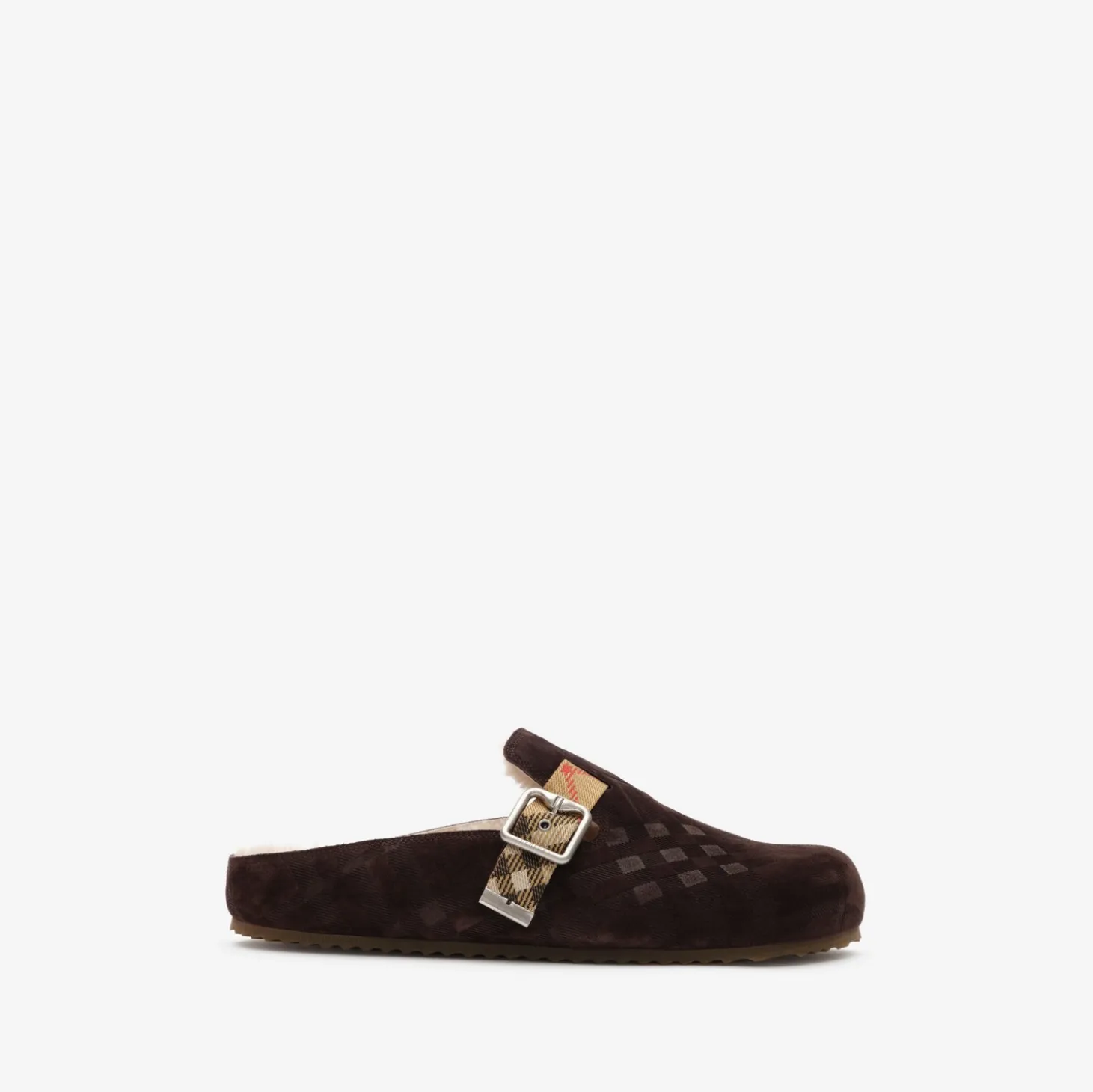 Check Shearling Urchin Clogs