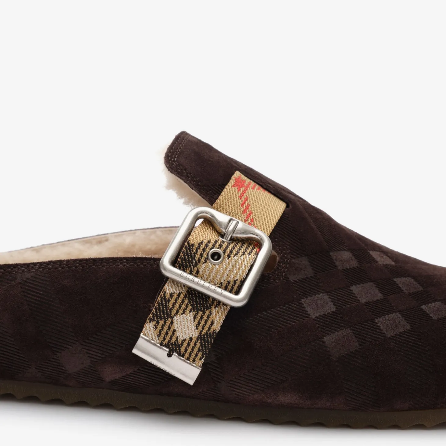 Check Shearling Urchin Clogs