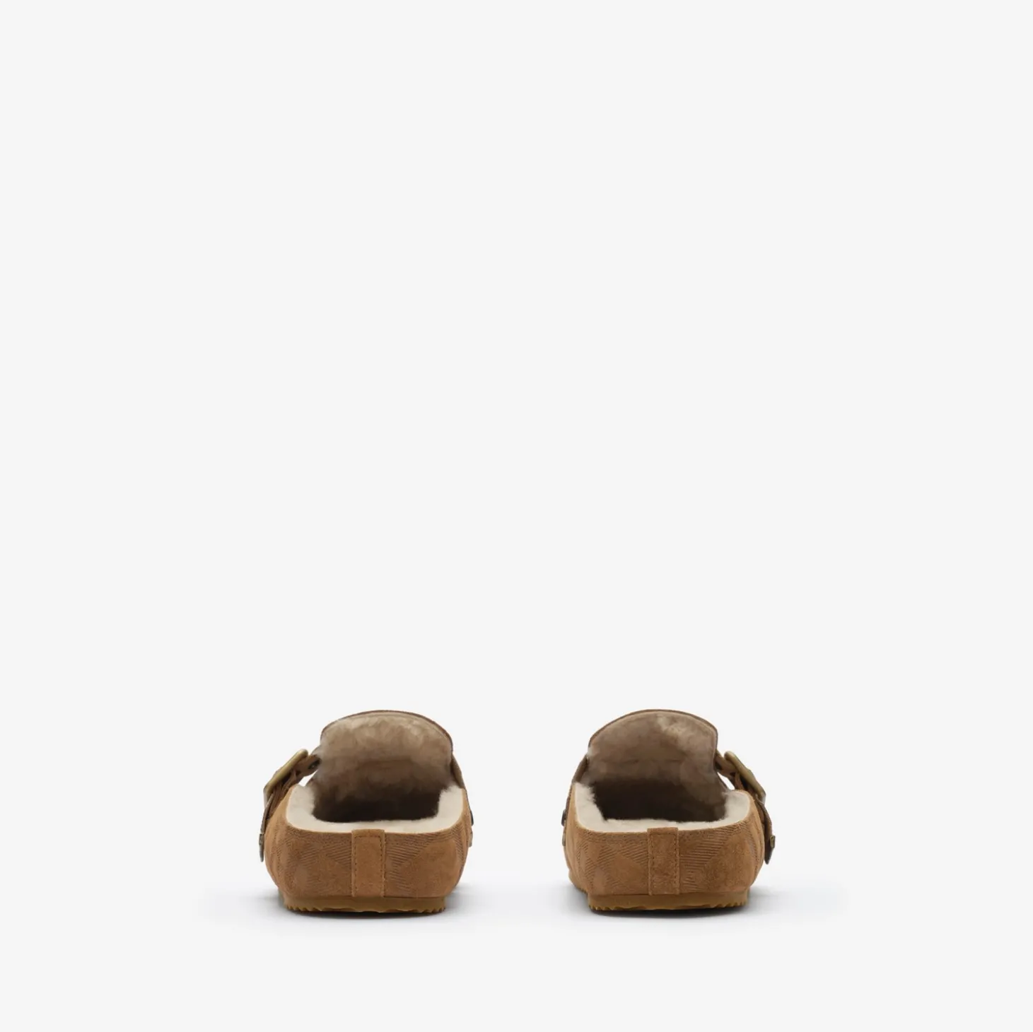 Check Shearling Urchin Clogs