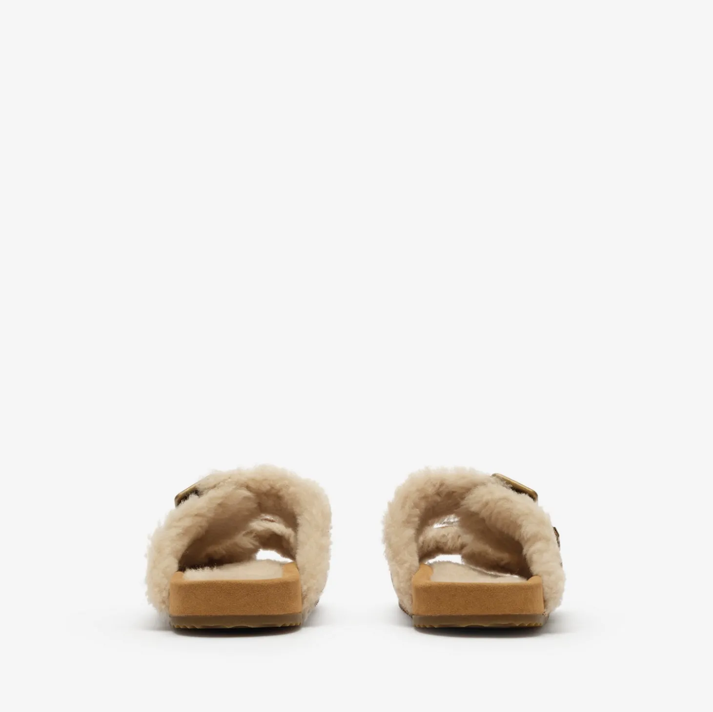Check Shearling Urchin Sandals