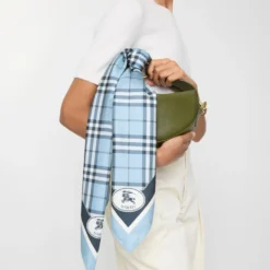 Check Silk Scarf