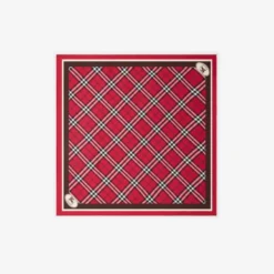 Check Silk Scarf