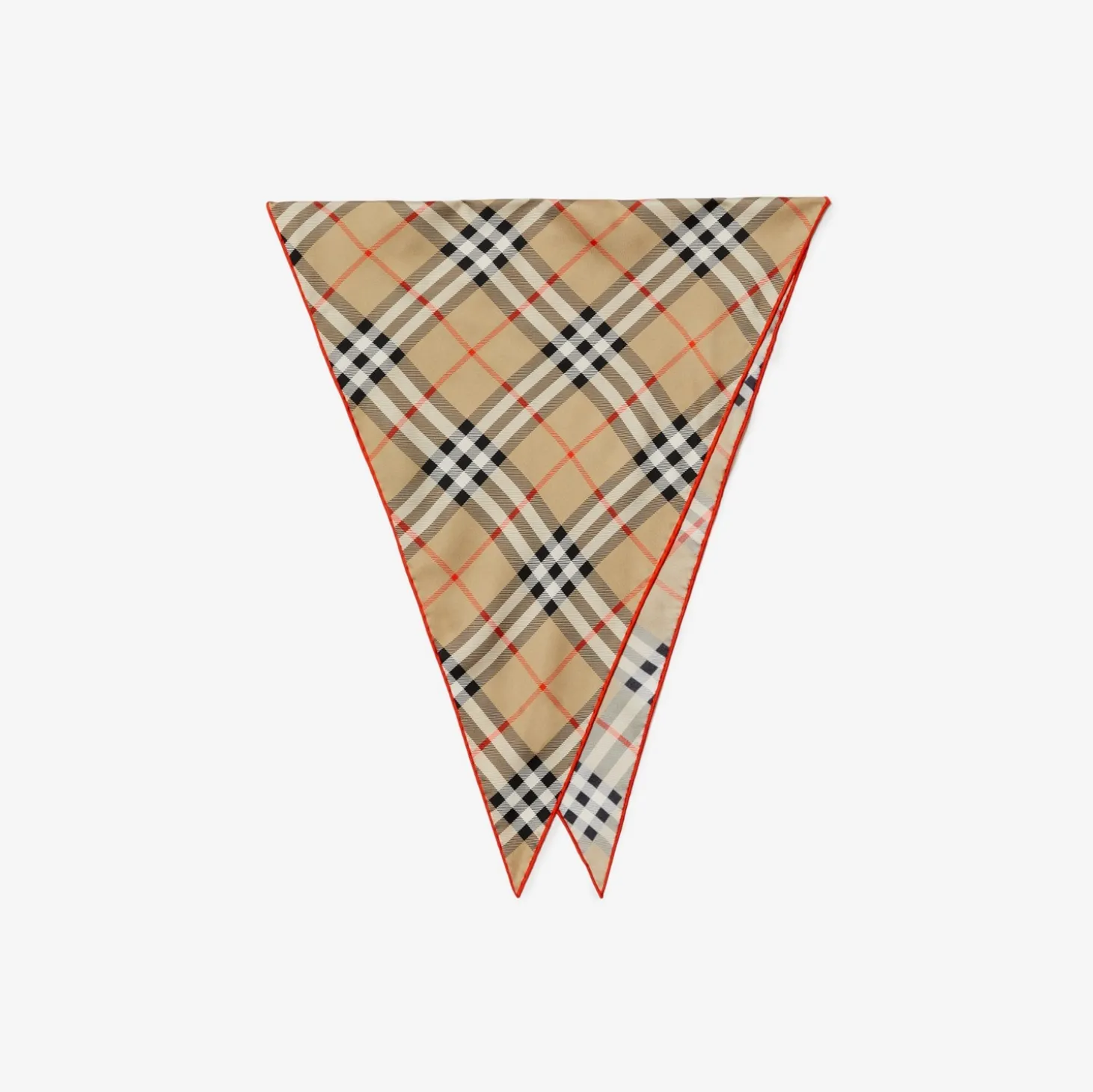Check Silk Scarf