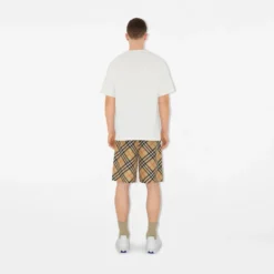 Check Silk Shorts