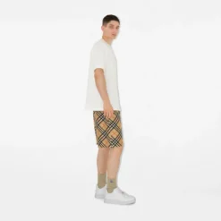 Check Silk Shorts