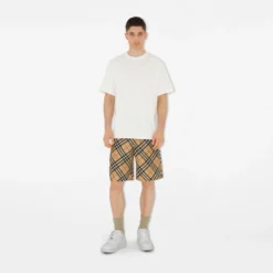 Check Silk Shorts