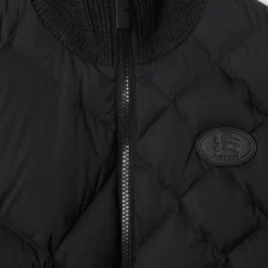 Check-stitch Nylon and Wool Jacket