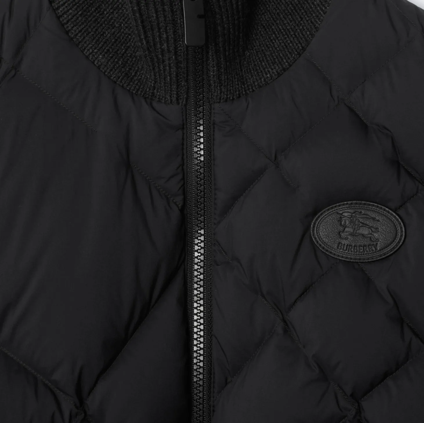 Check-stitch Nylon and Wool Jacket