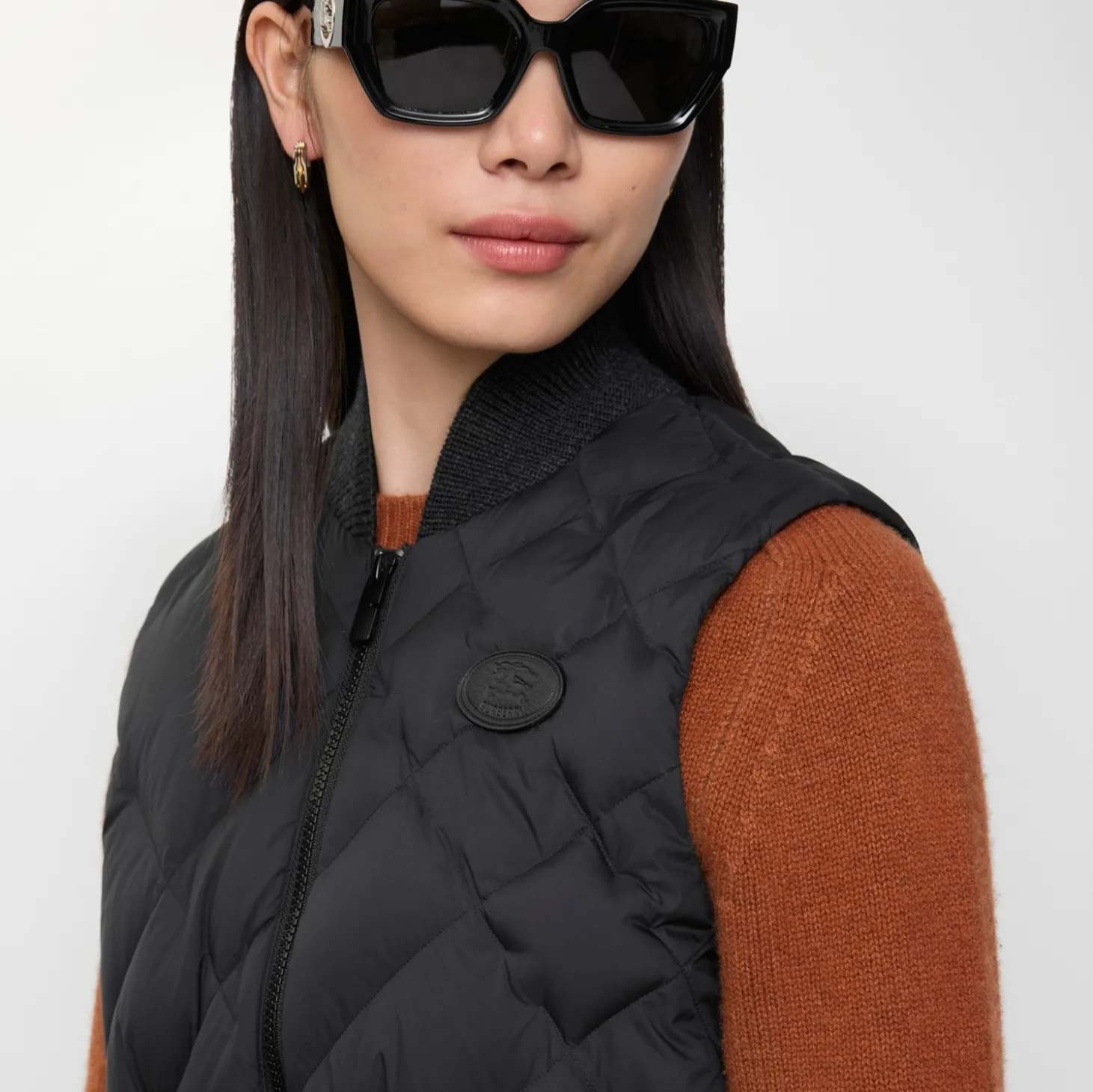 Check-stitch Nylon Devonside Gilet