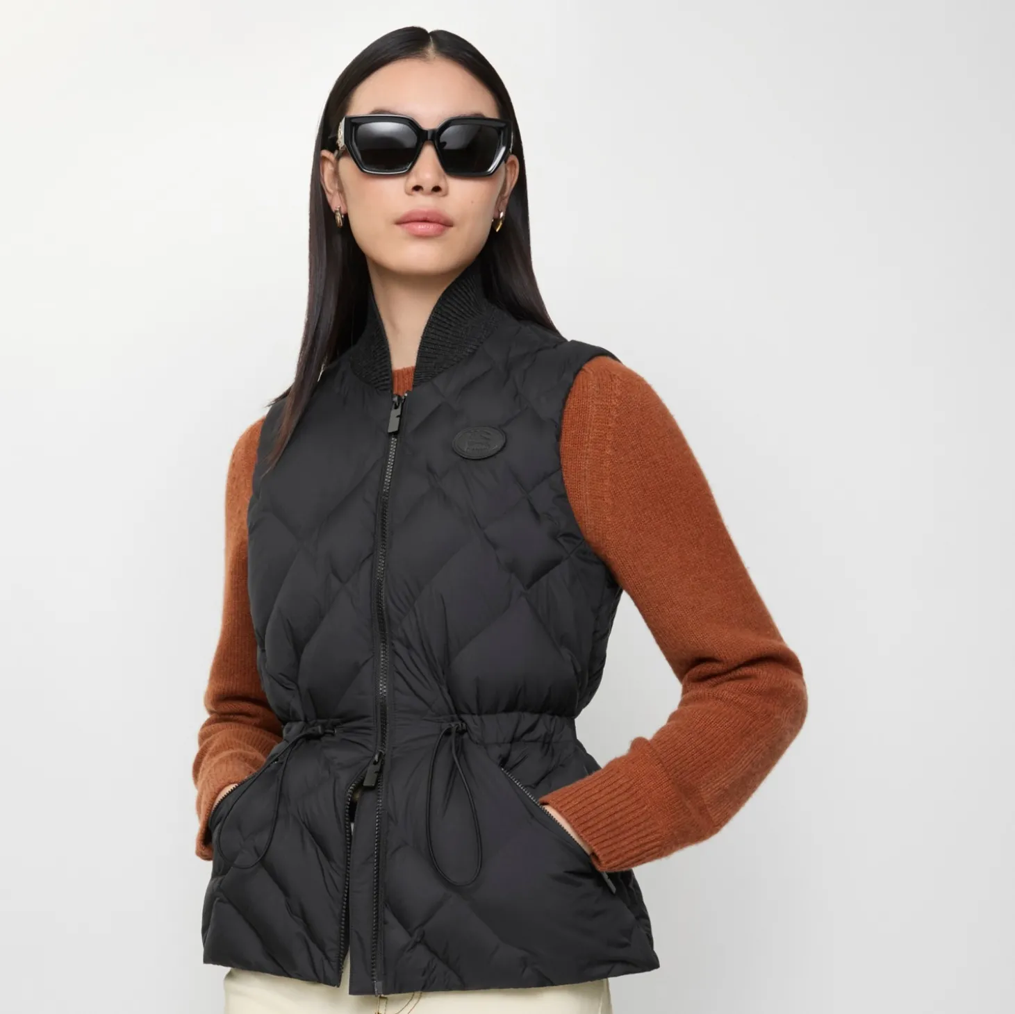Check-stitch Nylon Devonside Gilet