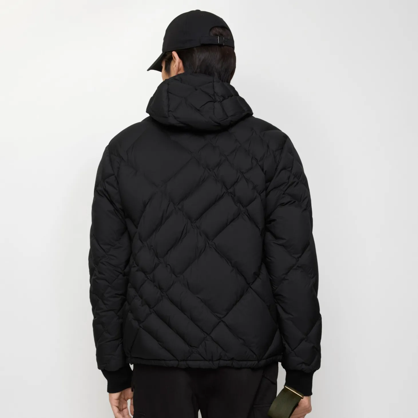 Check-stitch Nylon Doversgreen Puffer Jacket