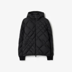 Check-stitch Nylon Doversgreen Puffer Jacket