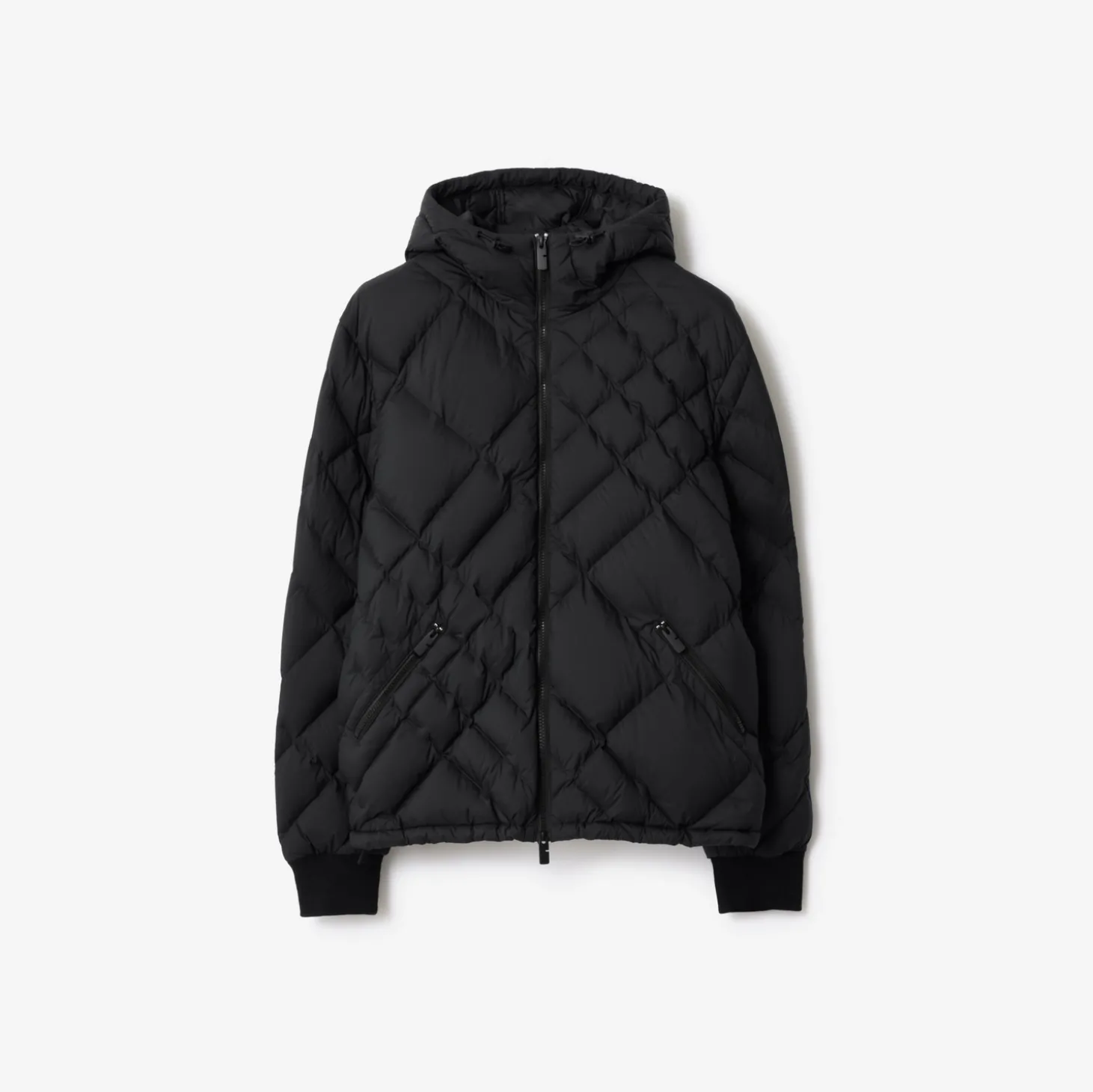 Check-stitch Nylon Doversgreen Puffer Jacket