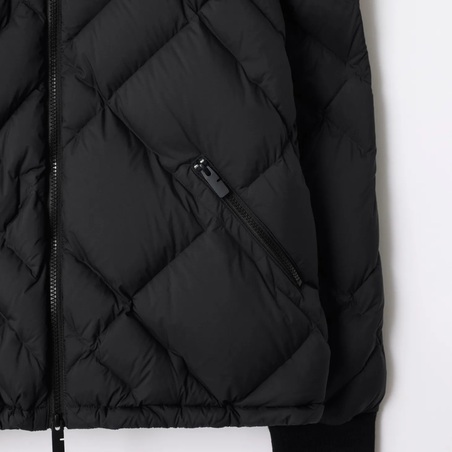 Check-stitch Nylon Doversgreen Puffer Jacket