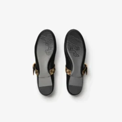 Check Strap Leather Robin Ballerinas