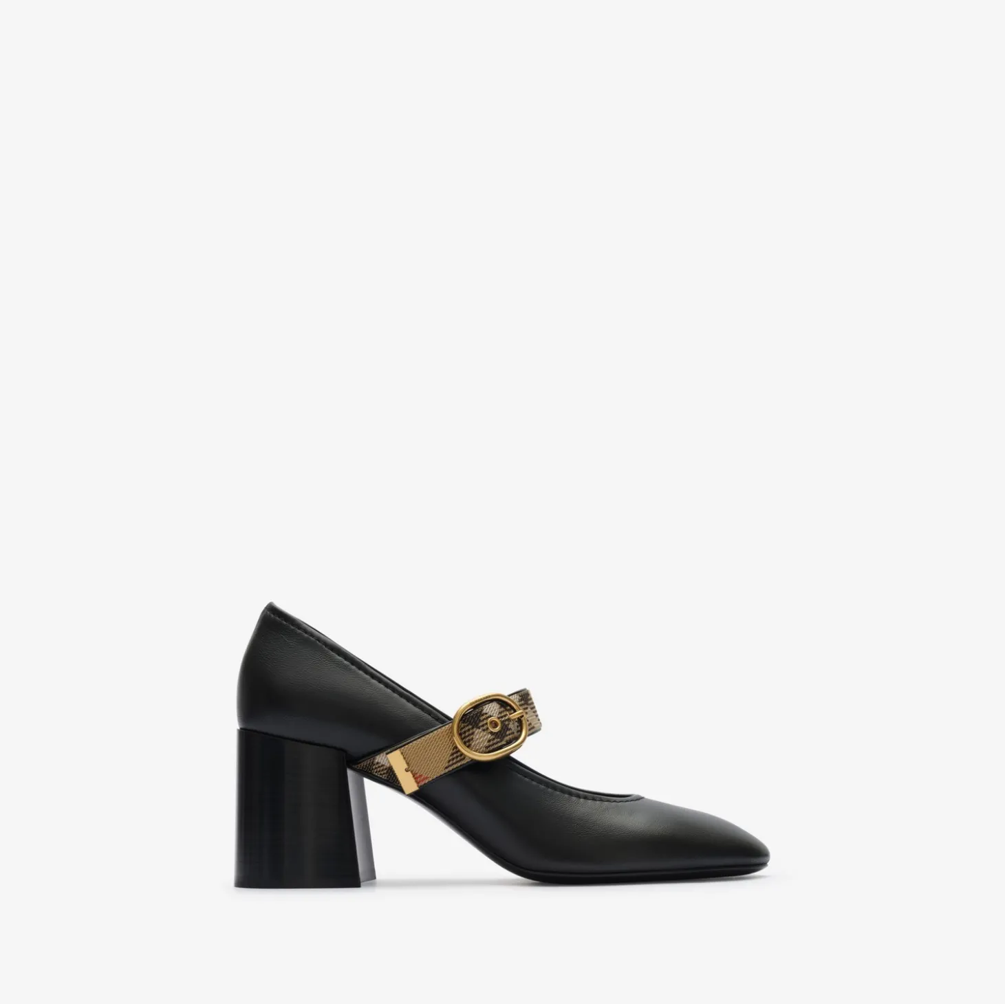 Check Strap Leather Robin Shoes