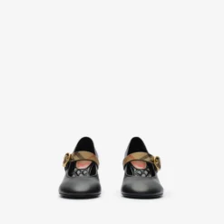 Check Strap Leather Robin Shoes
