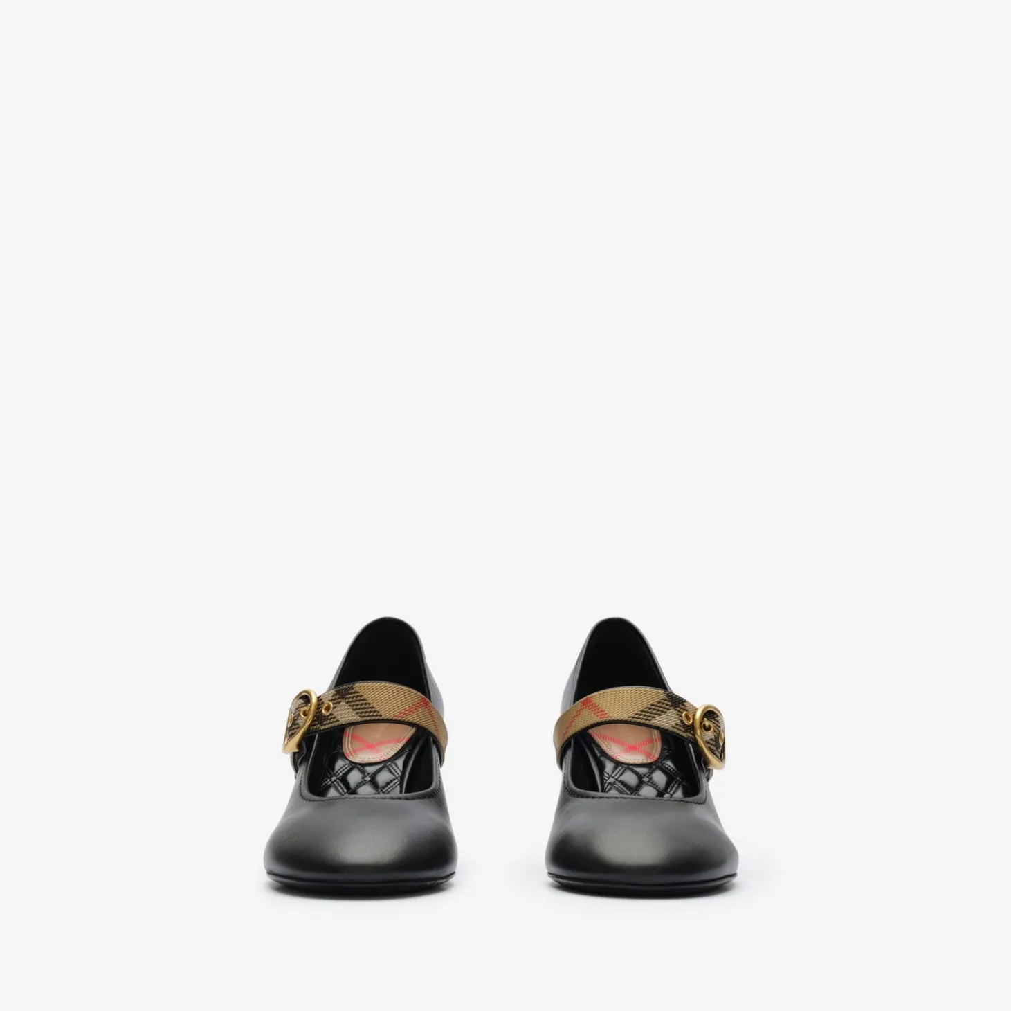 Check Strap Leather Robin Shoes