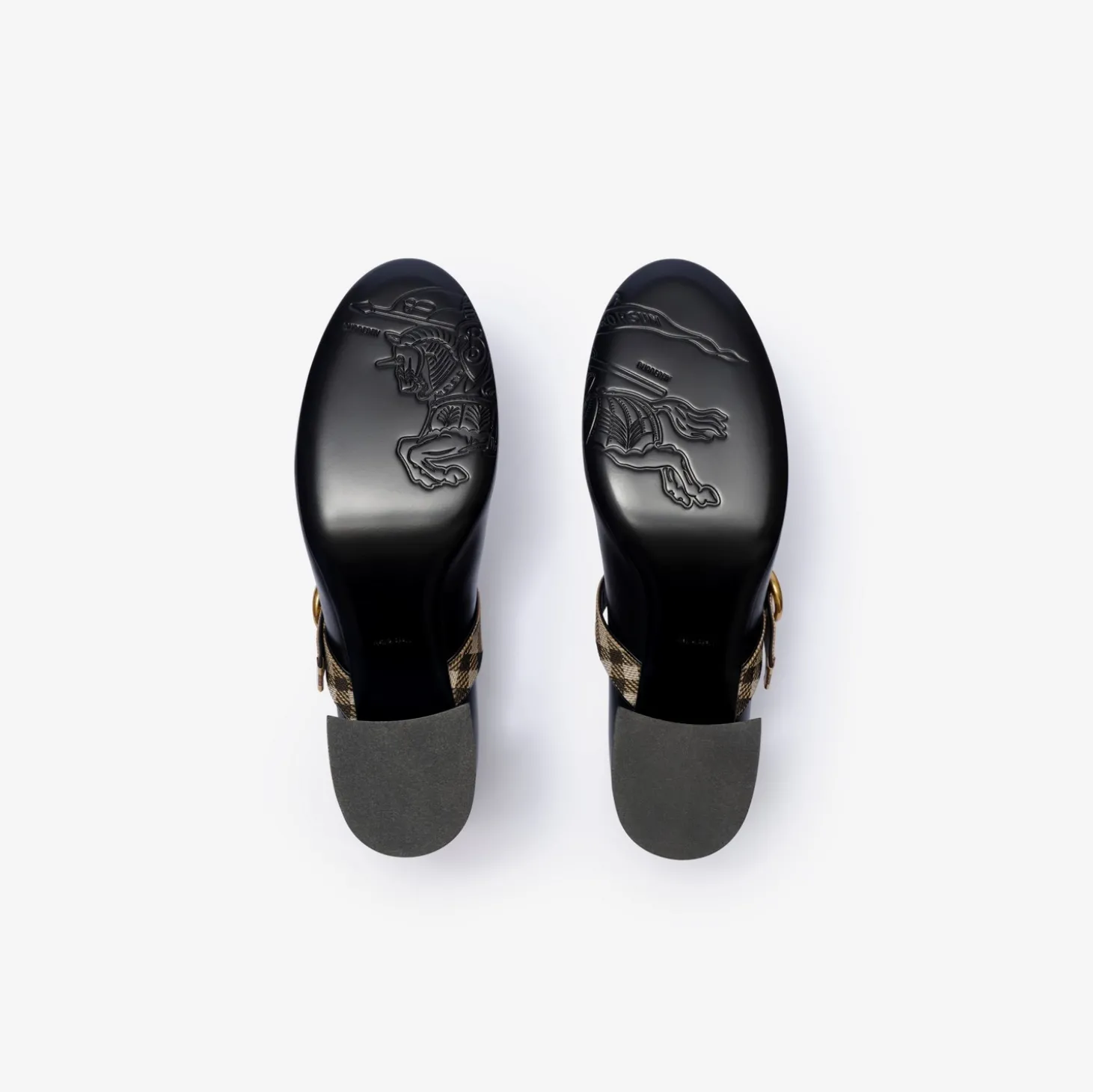 Check Strap Leather Robin Shoes