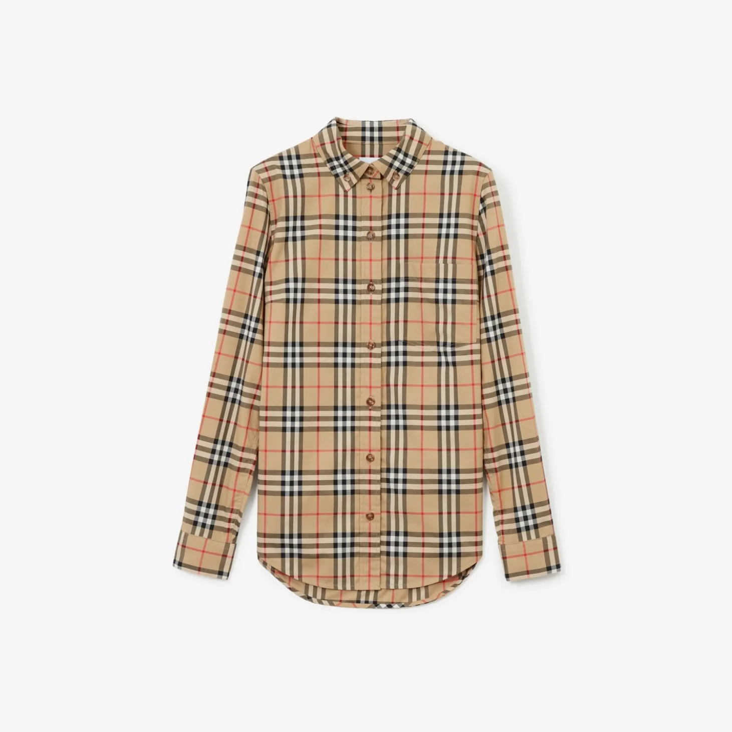 Check Stretch Cotton Shirt