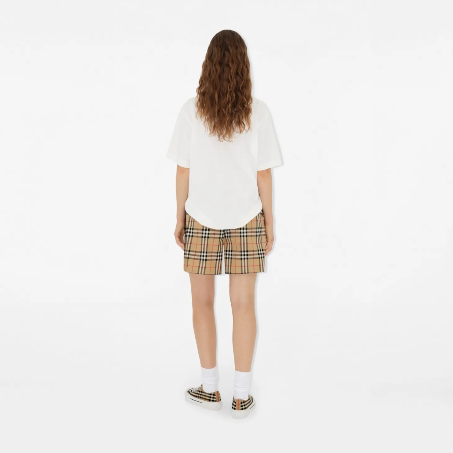 Check Stretch Cotton Shorts