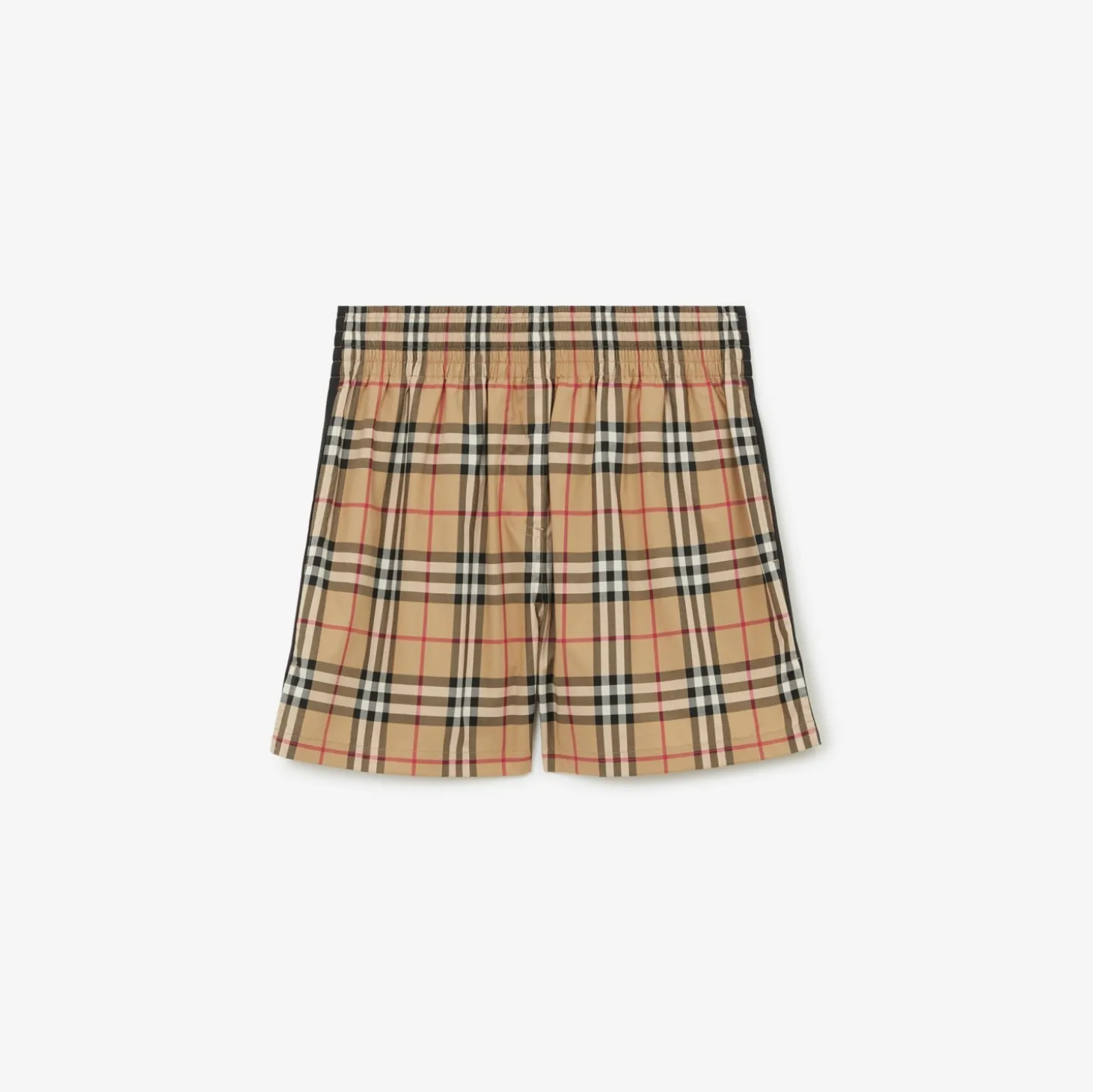 Check Stretch Cotton Shorts