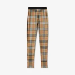 Check Stretch Jersey Leggings