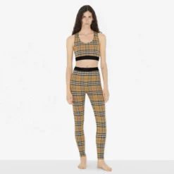 Check Stretch Jersey Leggings