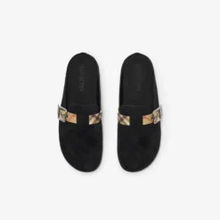 Check Suede Urchin Clogs