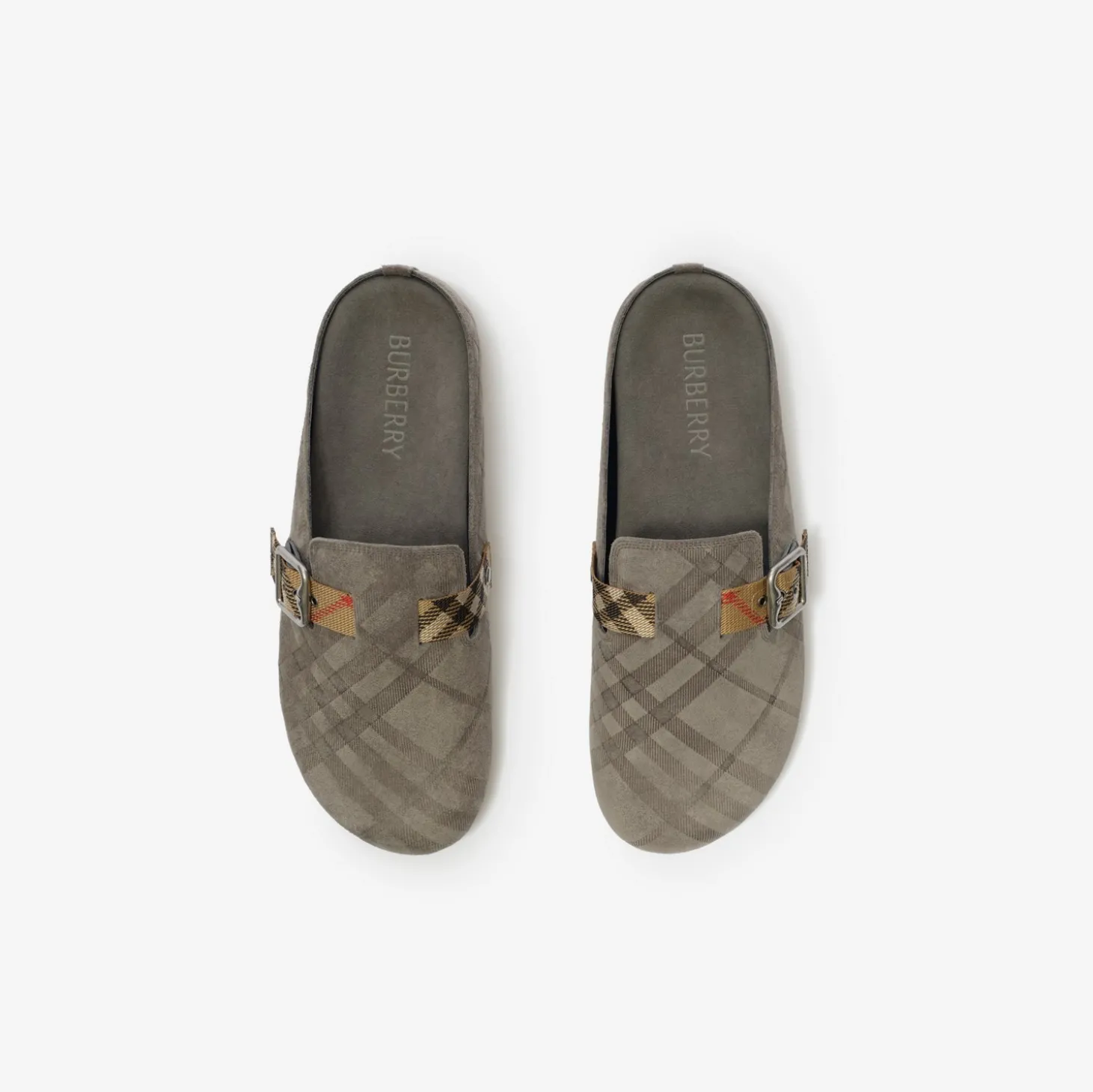 Check Suede Urchin Clogs