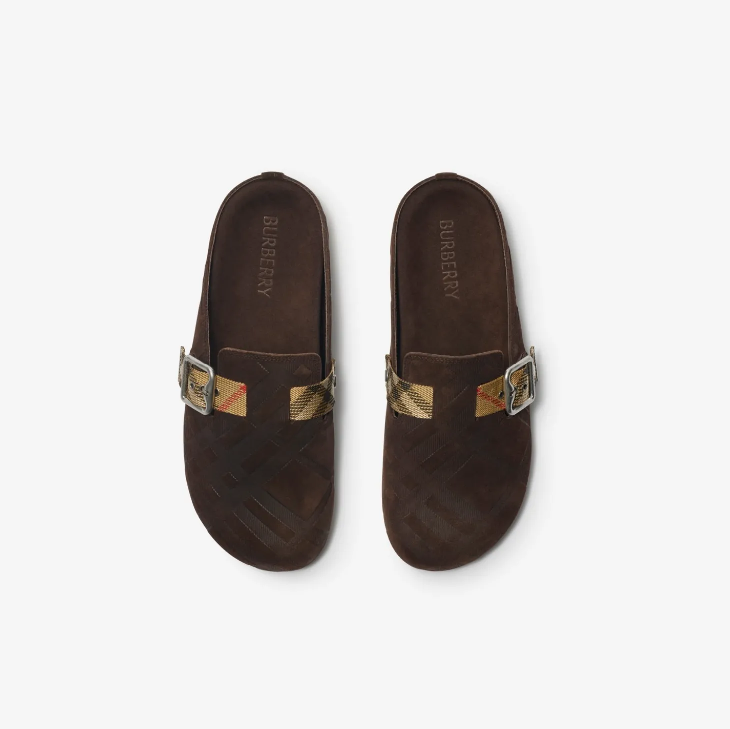 Check Suede Urchin Clogs
