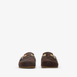 Check Suede Urchin Clogs