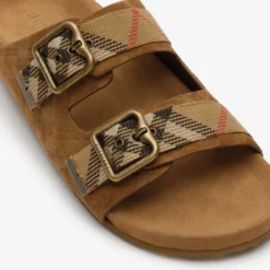 Check Suede Urchin Sandals