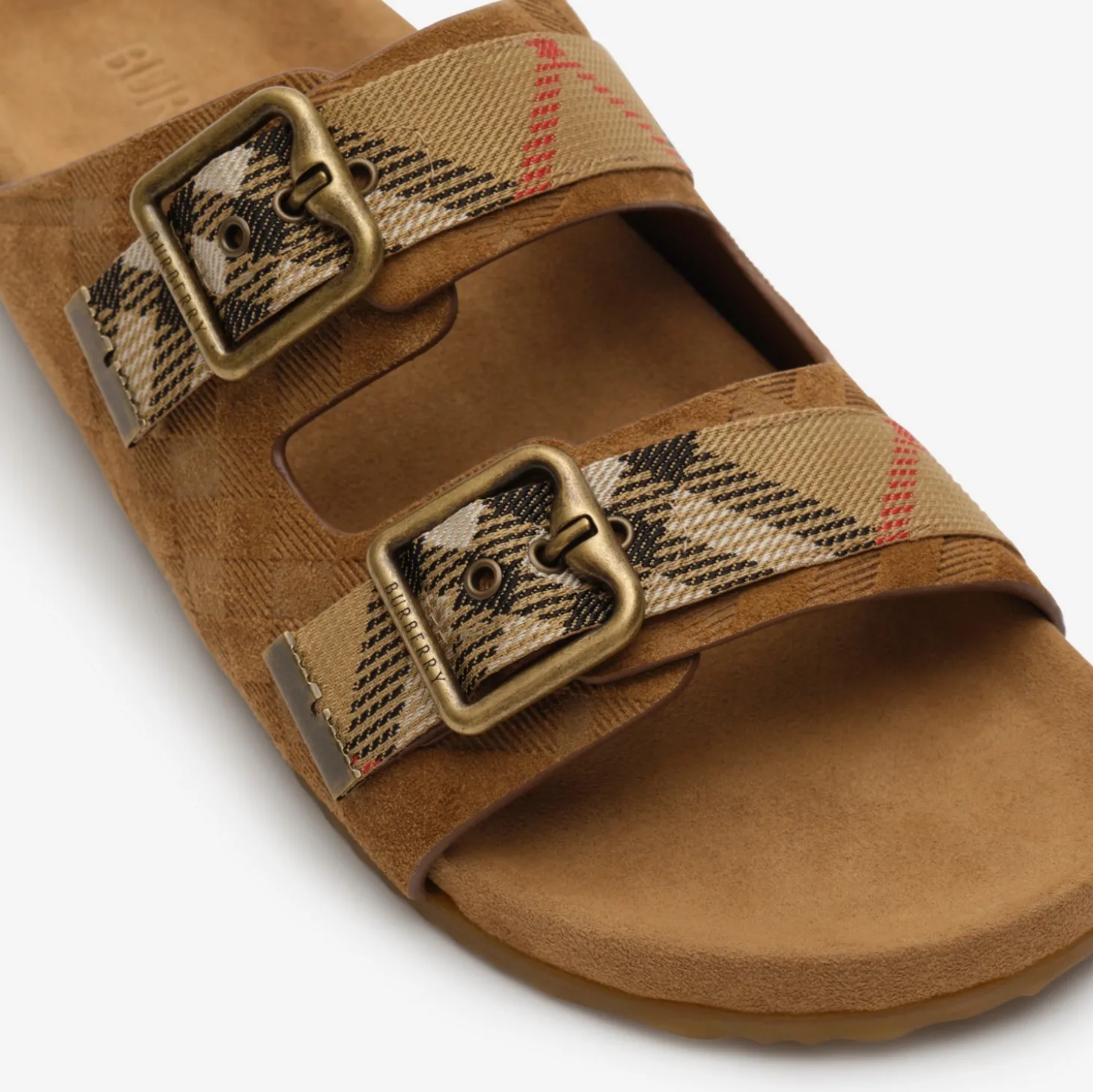 Check Suede Urchin Sandals