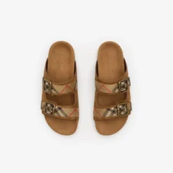 Check Suede Urchin Sandals