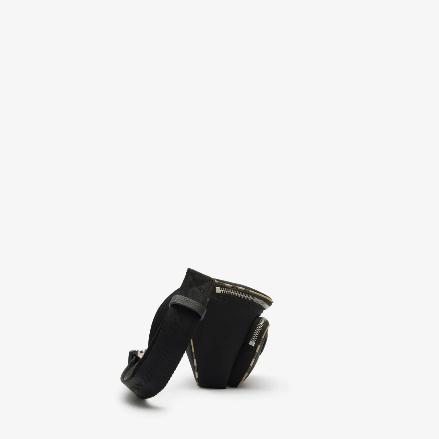 Check Trim Belt Bag